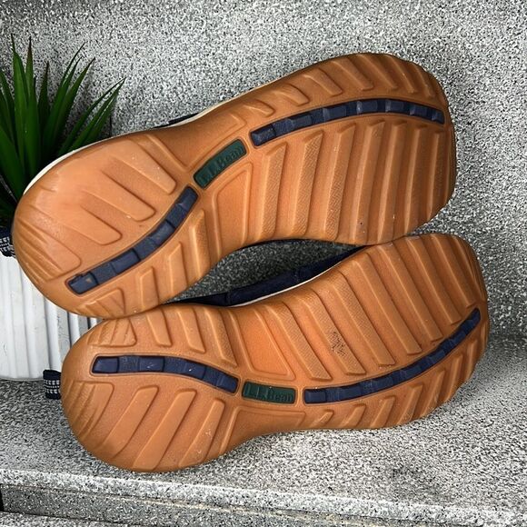 L.L. Bean Blue Suede Outdoor Hiking Sneakers Boots Shoes Size 7 - Picture 6 of 8